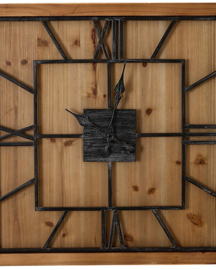 Williston Square Large Wooden Wall Clock