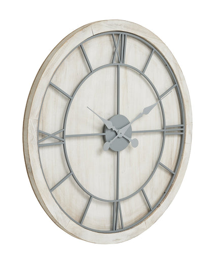 Williston White Large Wall Clock