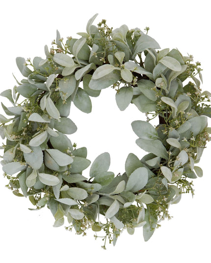 Winter Wreath With Lambs Ear And Wax Flower
